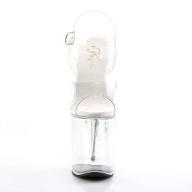 Pleaser Sandalia de Tacón FLAMINGO-808 Plata...