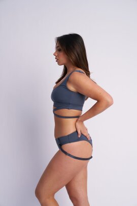 Lunalae Pantalones Cortos Low Waist Kehlani Azul Acero