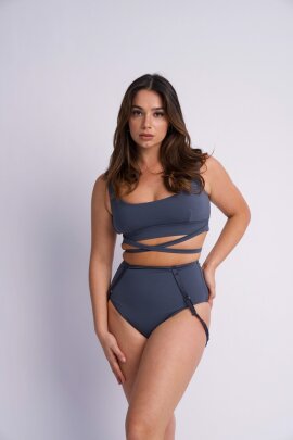 Lunalae Top Kehlani Azul Acero XS
