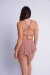 Lunalae Pantalones Cortos Free Flow High Waist Oro Rosa Lurex