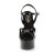 Pleaser GLEAM-609 Sandalia de Tacón Plataforma Charol Negro EU-38 / US-8