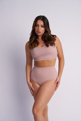 Lunalae Pantalones Cortos High Waist Basic Taupe XL