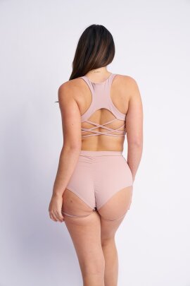Lunalae Pantalones Cortos Lure You High Waist Garter Taupe XS