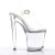 Pleaser Sandalia de Tacón XTREME-808 Plata Transparente EU-38 / US-8
