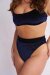 Lunalae Pantalones Cortos Basic Terciopelo Sparkle Navy L