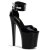 Pleaser Sandalia de Tacón XTREME-875 Negro Charol EU-41 / US-11