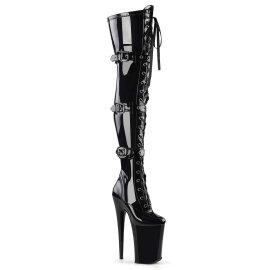 Pleaser Bota Alta INFINITY-3028 Charol Elástico...
