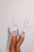 REV ACTIV Calcetines Pole Dancer Blanco Rosa