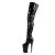 Pleaser Bota Alta INFINITY-4000 Charol Elástico Negro EU-36 / US-6