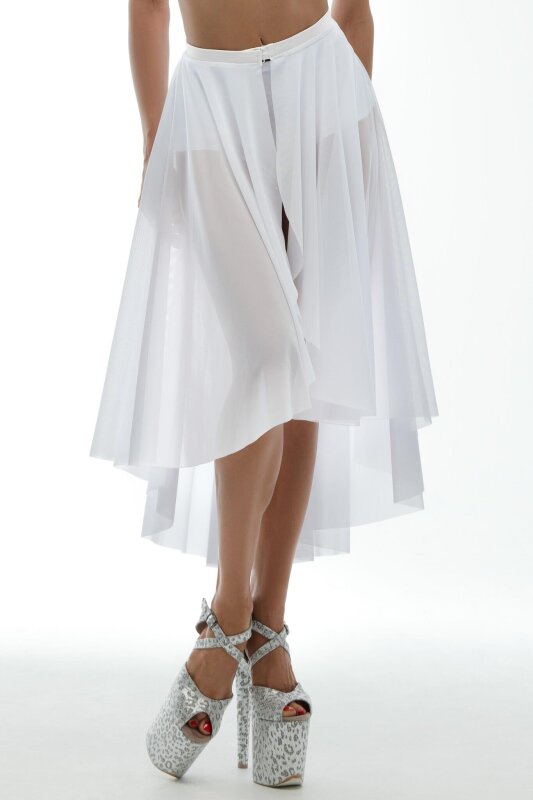 i-Style Falda Pareo Crystal Mesh Blanco XS-S