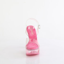 Fabulicious MARTINI-508 Sandalias de Plataforma Rosa Ahumado transparente EU-37 / US-7