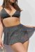 Lunalae Pantalones Cortos Free Flow Plata–Negro Pleat Mesh XL