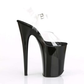 Pleaser Sandalia de Tacón INFINITY-908 Negro Transparente EU-35 / US-5