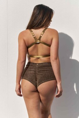 Lunalae Top Follow Me Dorado Negro Lurex