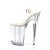 Pleaser Sandalia de Tacón INFINITY-908 Plata Transparente EU-38 / US-8