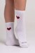 Paradise Chick Calcetines Supreme Poledance con Corazones Blanco