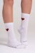 Paradise Chick Calcetines Supreme Poledance con Corazones Blanco