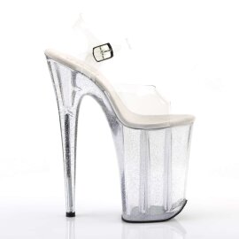 Pleaser Sandalia de Tacón INFINITY-908MG Plata Transparente EU-37 / US-7