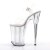 Pleaser Sandalia de Tacón INFINITY-908MG Plata Transparente EU-37 / US-7