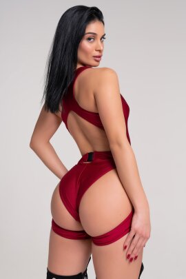 Paradise Chick Liguero Florida Rojo Oscuro XS/S