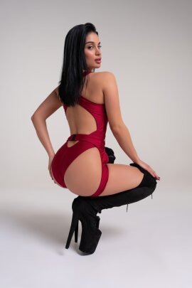 Paradise Chick Liguero Florida Rojo Oscuro M/L