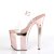 Pleaser Sandalia de Tacón FLAMINGO-808 Transparente Oro Rosado Claro Metalizado EU-38 / US-8
