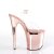 Pleaser Sandalia de Tacón FLAMINGO-808 Transparente Oro Rosado Claro Metalizado EU-38 / US-8