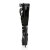 Pleaser Botín DELIGHT-600-49 Negro Elástico Charol Seminuevos