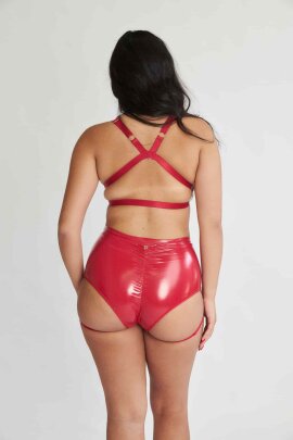 Lunalae Top Follow Me Efecto Charol Rojo L