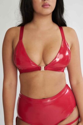 Lunalae Top Follow Me Efecto Charol Rojo XL