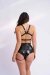 Lunalae Top Follow Me Efecto Charol Negro L