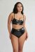 Lunalae Top Paige Efecto Charol Negro M