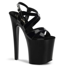 Pleaser Sandalia de Tacón XTREME-872 Negro Charol...