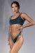 Polerina Top Pixi Verde Azulado Lurex