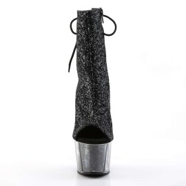 Pleaser Botín ADORE-1018G Purpurina Negra EU-38 / US-8