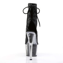 Pleaser Botín ADORE-1018G Purpurina Negra EU-38 / US-8