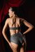 Polerina Pantalones Cortos Bikini Plata Stardust con Garter Desmontable XL