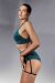 Polerina Top Bikini Verde Azulado Lurex M