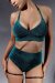Polerina Top Bikini Verde Azulado Lurex XL