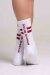 Paradise Chick Supreme Poledance Calcetines Blanco Burdeos