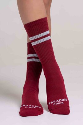 Paradise Chick Supreme Poledance Calcetines Burdeos