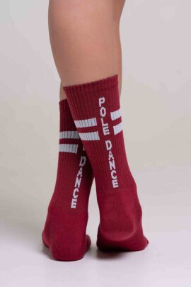 Paradise Chick Supreme Poledance Calcetines Burdeos