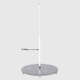 X-Pole X-Stage Lite A-Pole Recubierto en Polvo Blanco 45 mm
