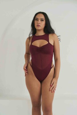 Lunalae Body Charlie Mesh Burdeos XS