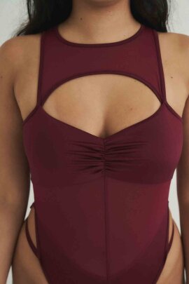 Lunalae Body Charlie Mesh Burdeos XS