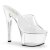 Pleaser Zapato Abierto ASPIRE-601 Plata Transparente EU-37 / US-7