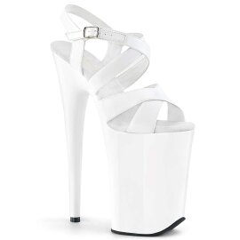 Pleaser Sandalia de Tacón INFINITY-997 Blanco...