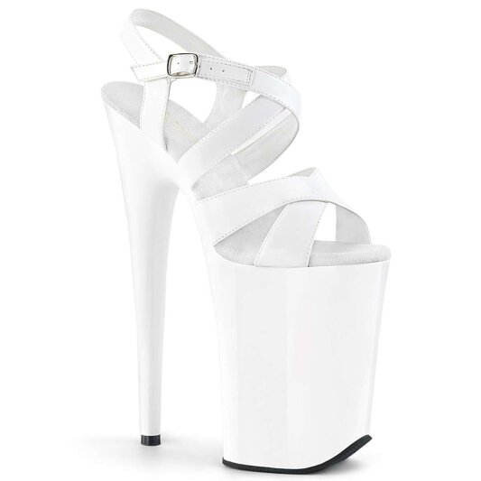 Pleaser Sandalia de Tacón INFINITY-997 Blanco EU-39 / US-9