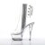 Pleaser Botín KISS-1018C Plata Transparente EU-35 / US-5