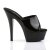 Pleaser Sandalia de Tacón KISS-201 Negro Charol EU-35 / US-5